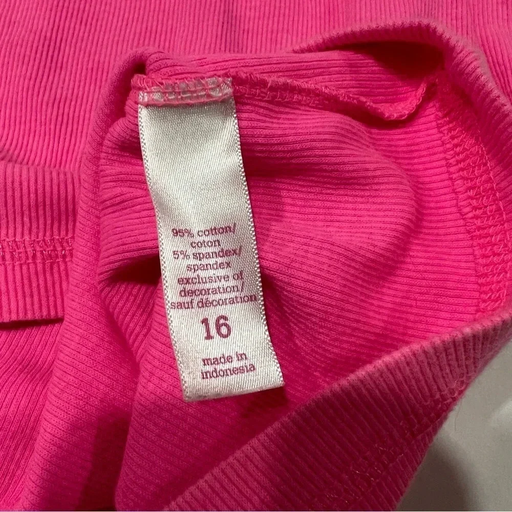 Justice girls sleeveless tanktop, bright pink, size 16, great for summer